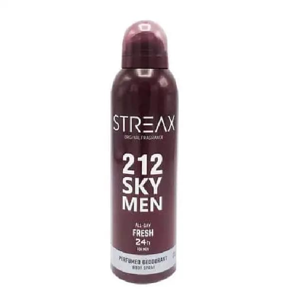 اسپری بدن مردانه استریکس مدل Sky men 212 حجم ۲۰۰ میلی لیتر