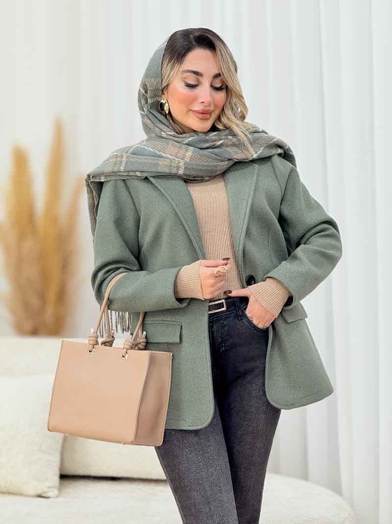 پالتو تک دکمه کمند کد 7568