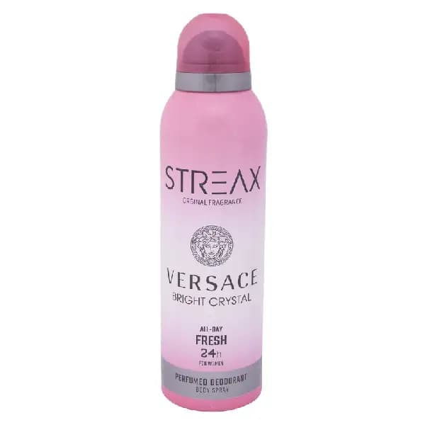 اسپری بدن زنانه استریکس مدل VERSACE Bright Crystal حجم ۲۰۰ میلی لیتر