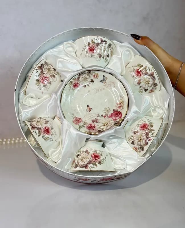 ست فنجان چایخوری 12 پارچه وارداتی کد kit-1286 — تصویر ۳