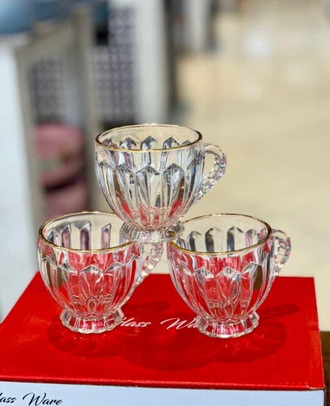 فنجان چایخوری لب طلایی وارداتی کد KIT-1395