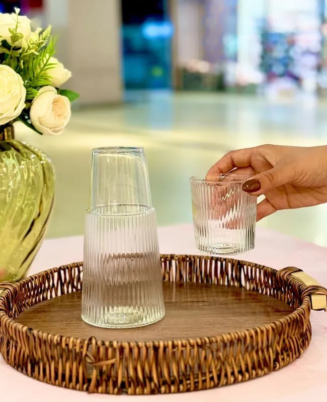 پارچ شب 2 پارچه GLASSWARE کد KIT-1255 — تصویر ۲