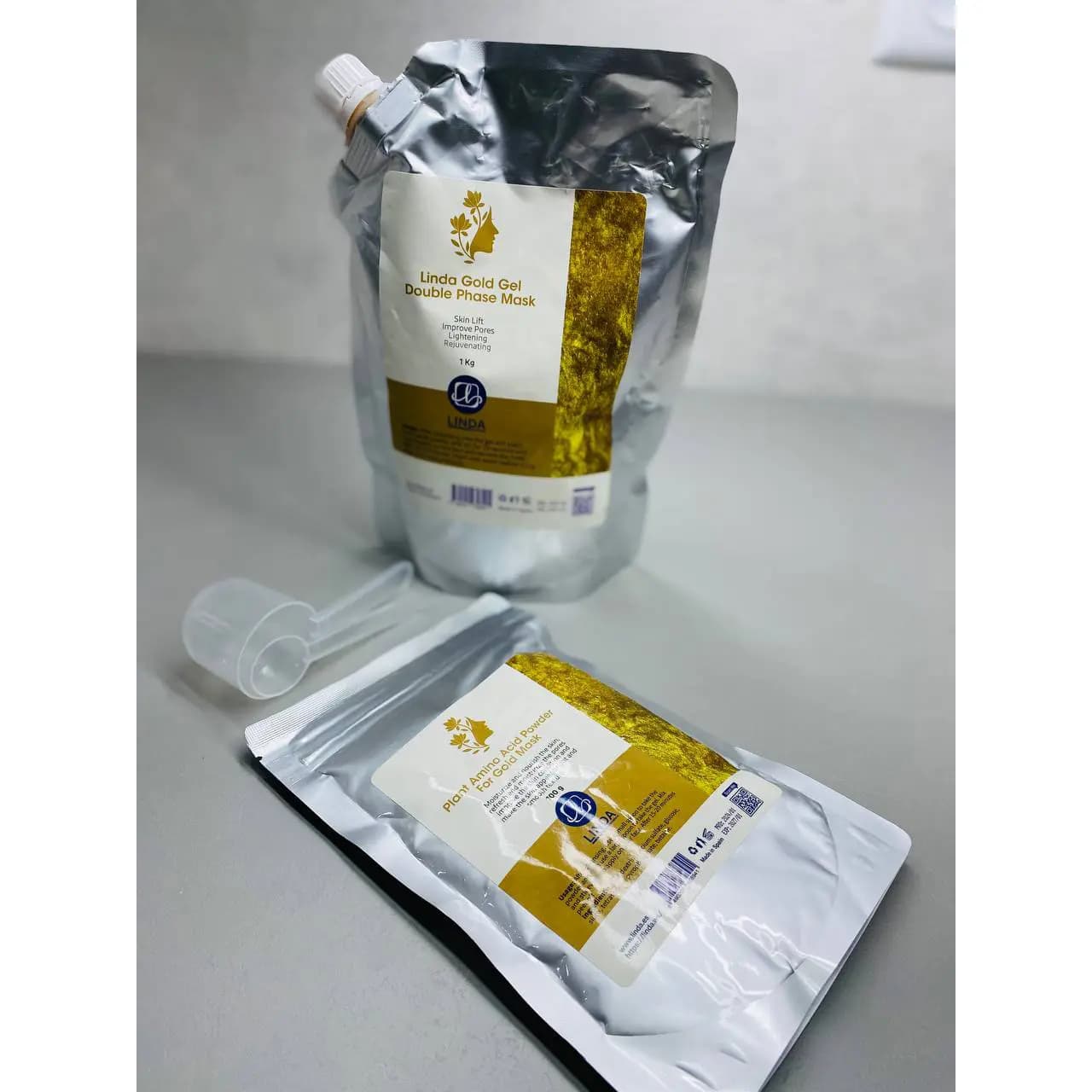 ماسک دوفاز طلا ۲۴ عیار لیندا 1000 گرم — تصویر ۳