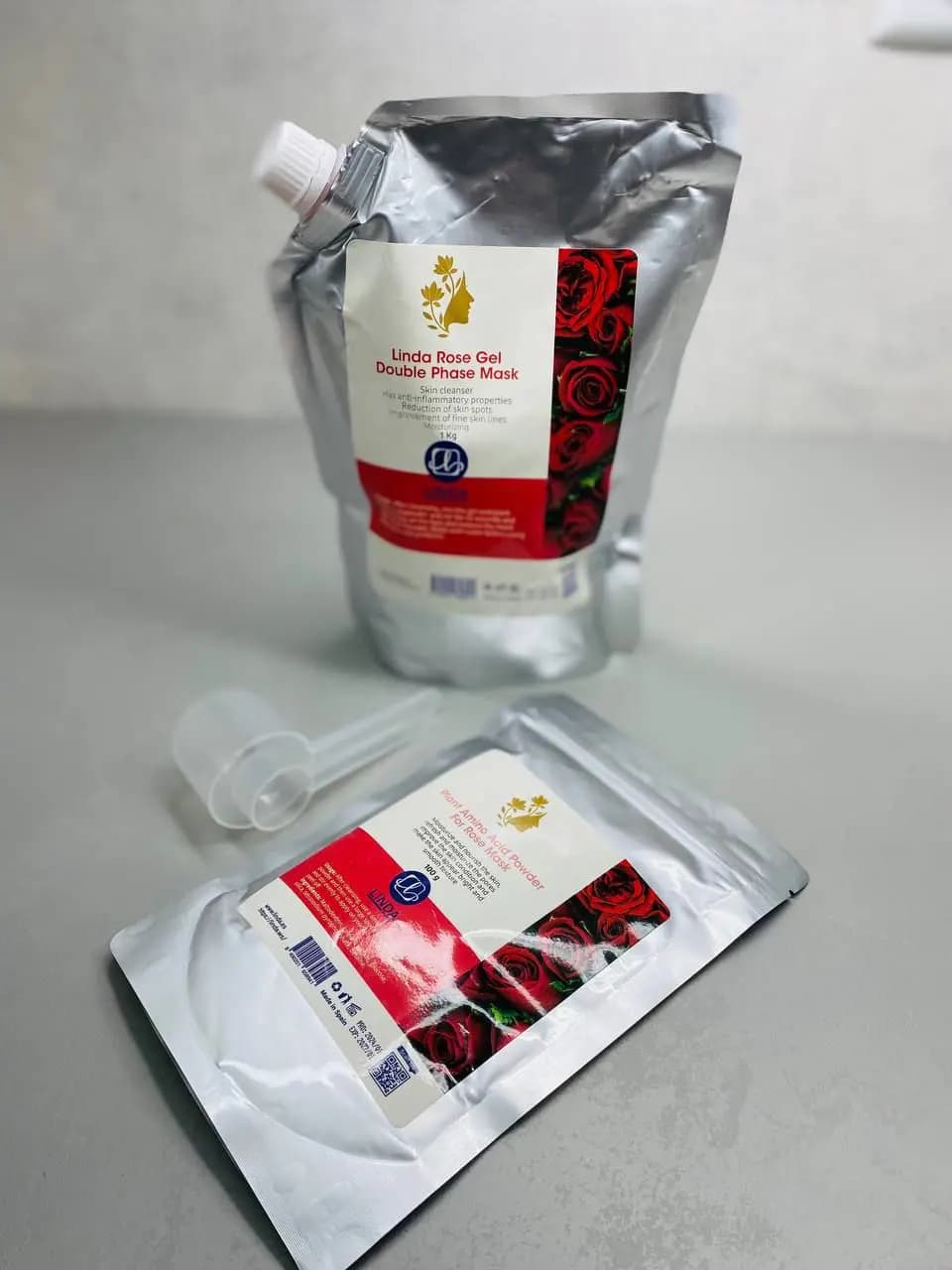 ماسک دوفاز گل رز لیندا 1000 گرم — تصویر ۲