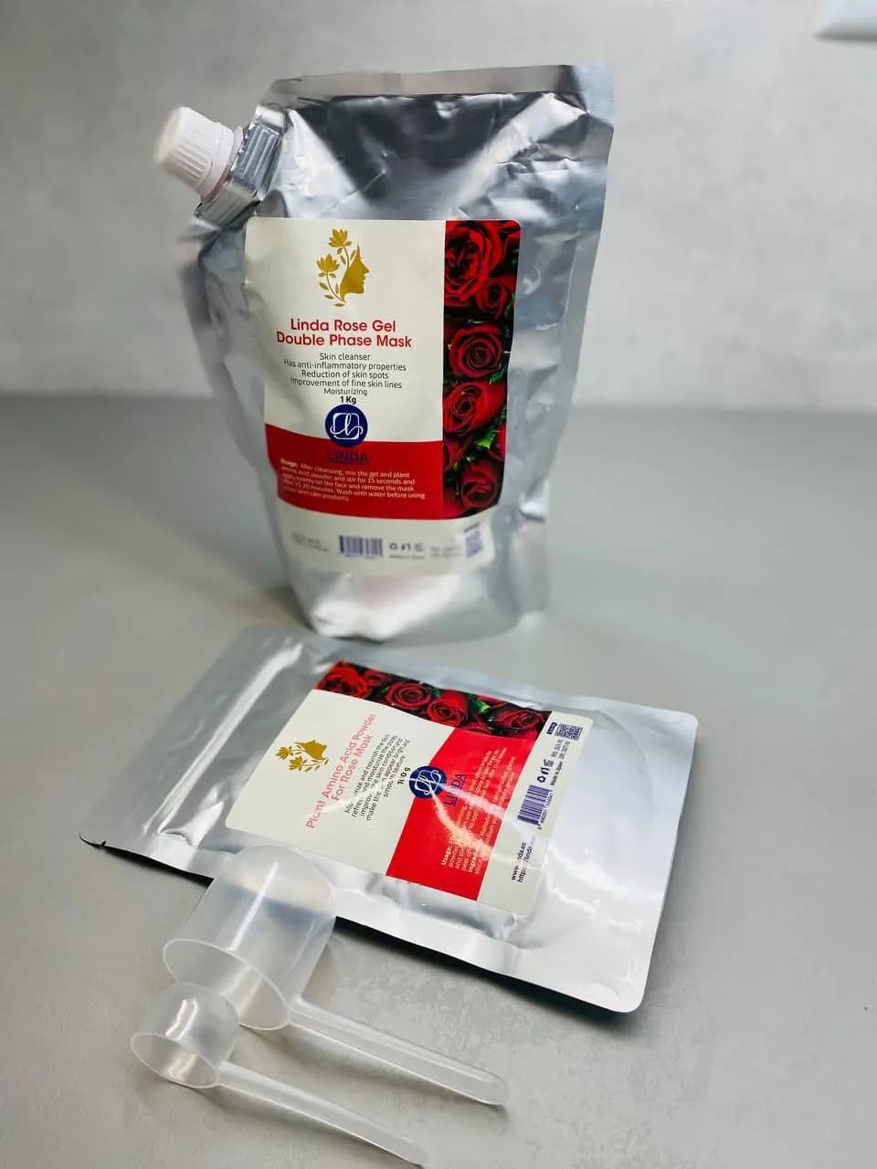 ماسک دوفاز گل رز لیندا 1000 گرم — تصویر ۳