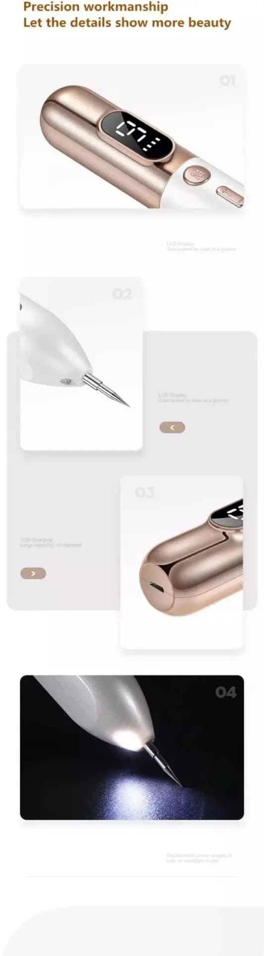 دستگاه خال بردار بیوتی پن 9 قدرته Removal Sweep Spot Pen — تصویر ۸