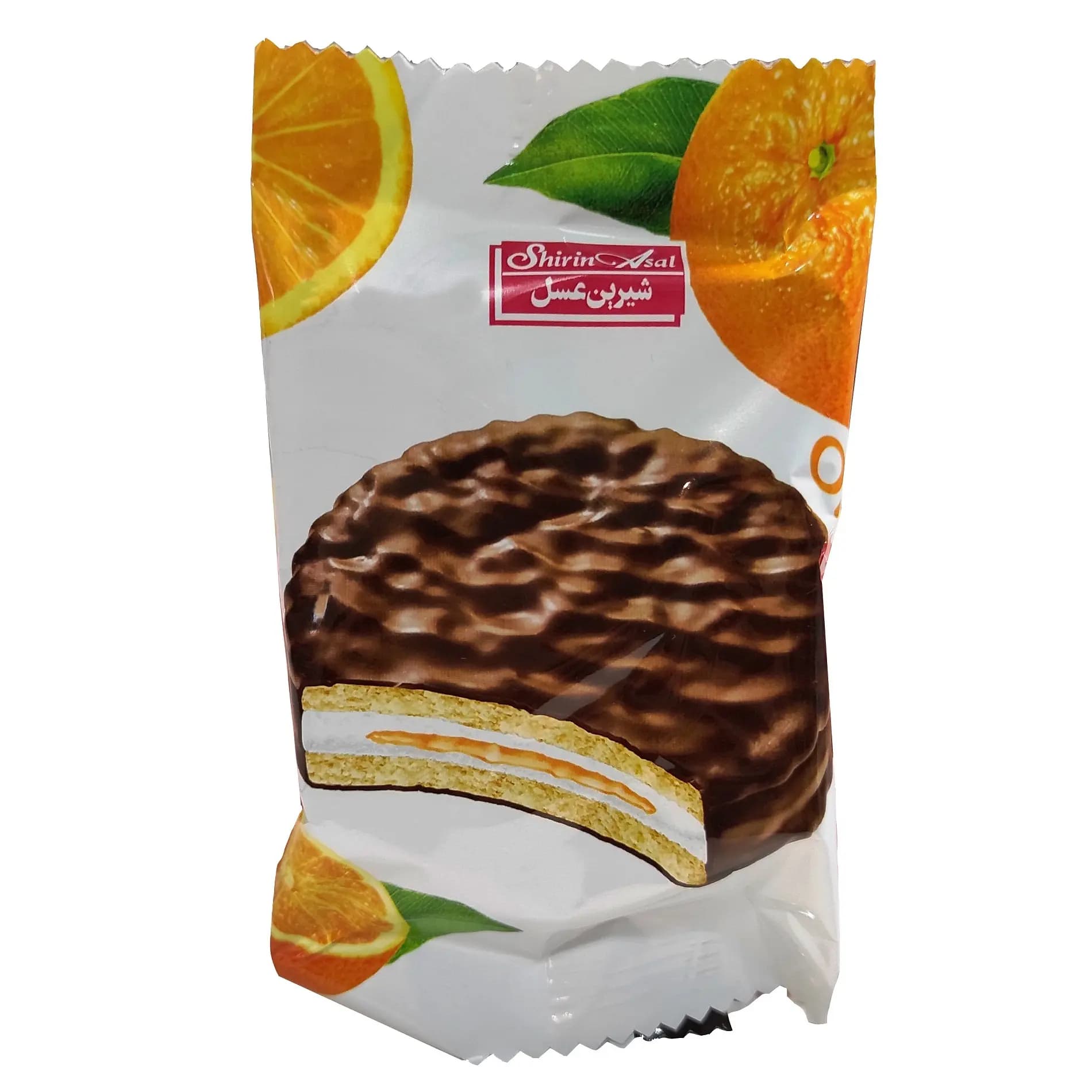 بیسکویت روکش کاکائو با طعم پرتقال شیرین عسل 22 گرم بسته 60 عددی