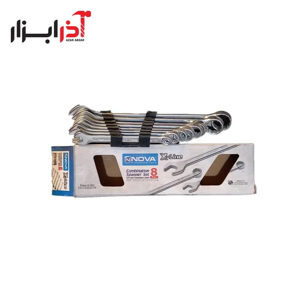 آچار سری یکسر رینگ 8 عددی 1067 نووا