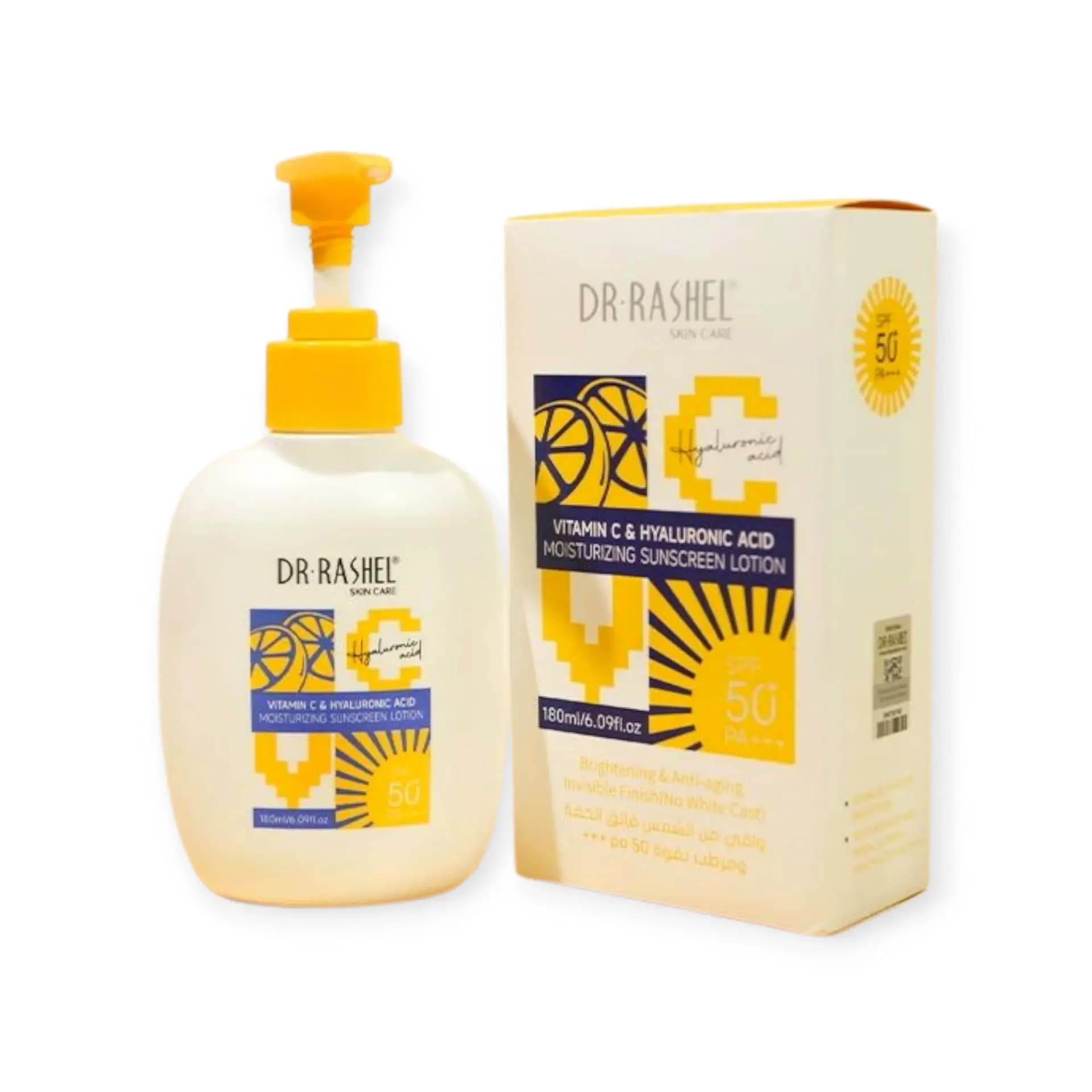 لوسیون ضد آفتاب ویتامین سی و هیالورونیک اسید دکتر راشل SPF 50