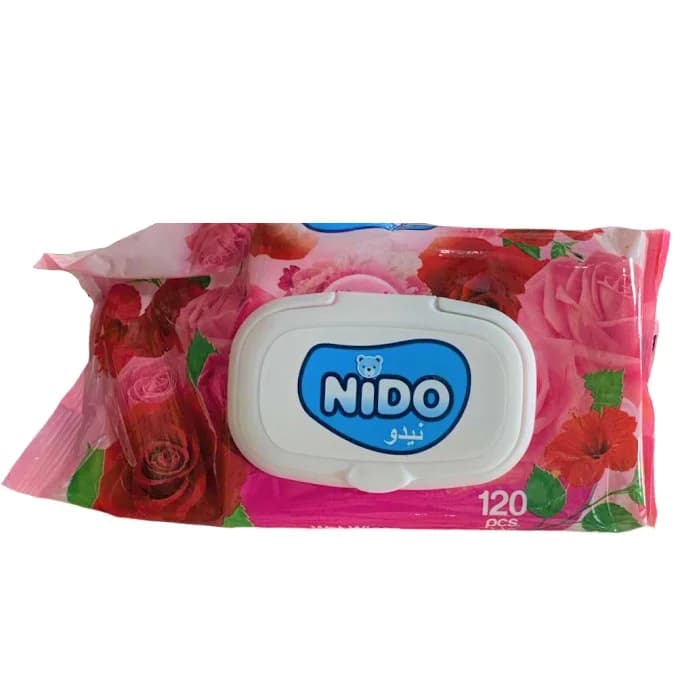دستمال مرطوب آرایش پاک کن نیدو گل رز Nido