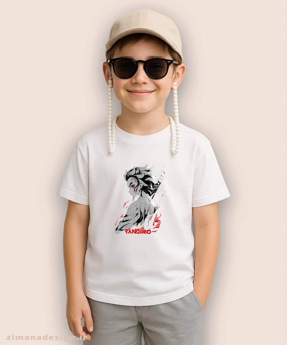 تیشرت بچگانه طرح شیطان کش شخصیت تانجیرو کد 938 — تصویر ۳