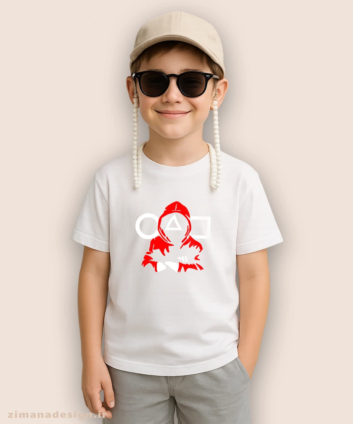 تیشرت بچگانه طرح اسکویید گیم کد 933 — تصویر ۳