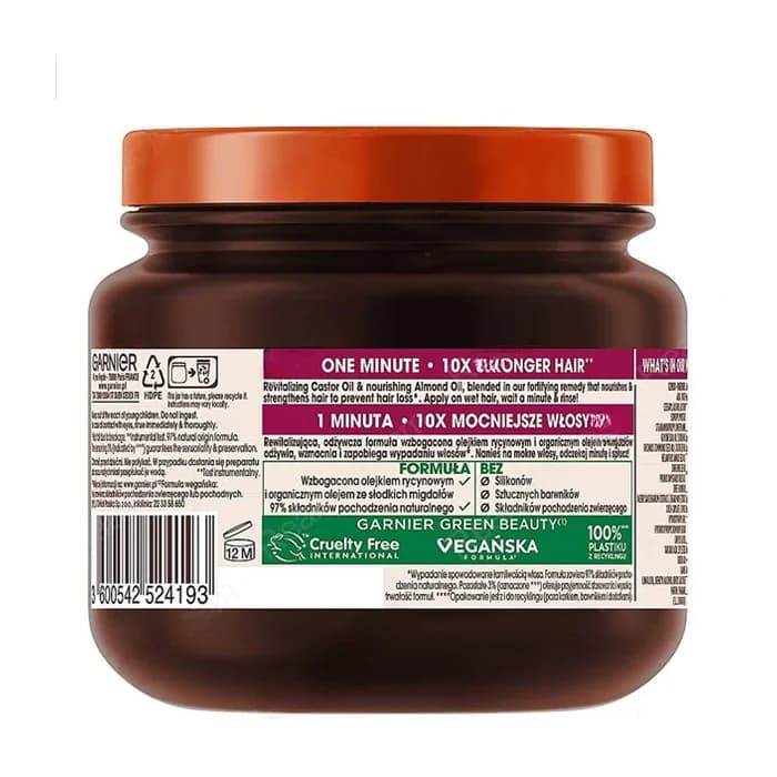 ماسک مو ضد ریزش روغن کرچک و بادام گارنیر Garnier — تصویر ۲