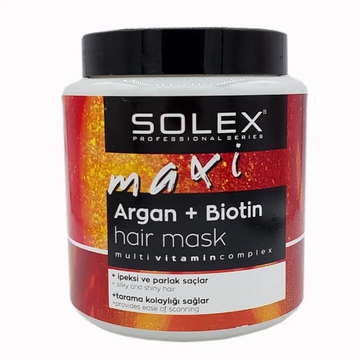 ماسک مو 1 لیتر آرگان و بیوتین سولکس Solex