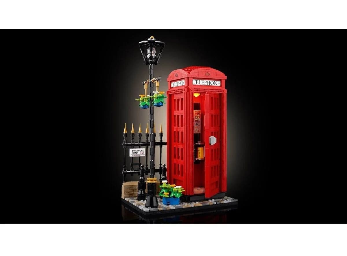 لگو ایده ها مدل باجه تلفن قرمز Red London Telephone Box (1460 قطعه)