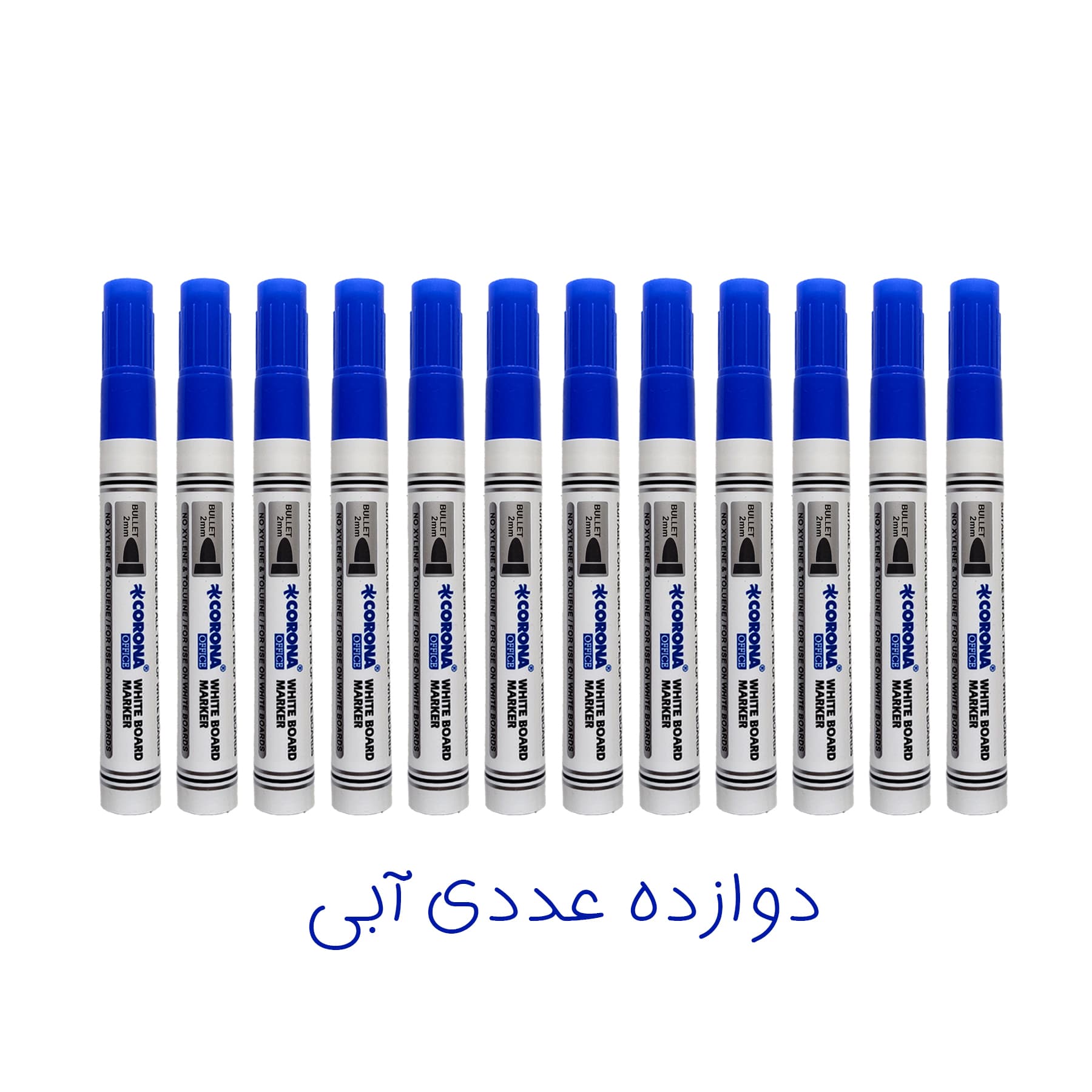 ماژیک وایت برد کرونا طرح گرد مدل CO-4070 به همراه تخته پاک کن بسته 13 عددی — تصویر ۳