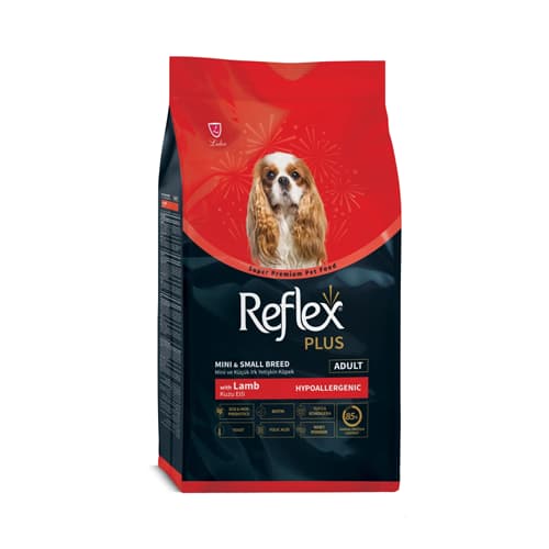 غذاي خشک سگ بالغ نژاد کوچک و متوسط رفلکس پلاس بره Reflex وزن 3 کیلوگرم