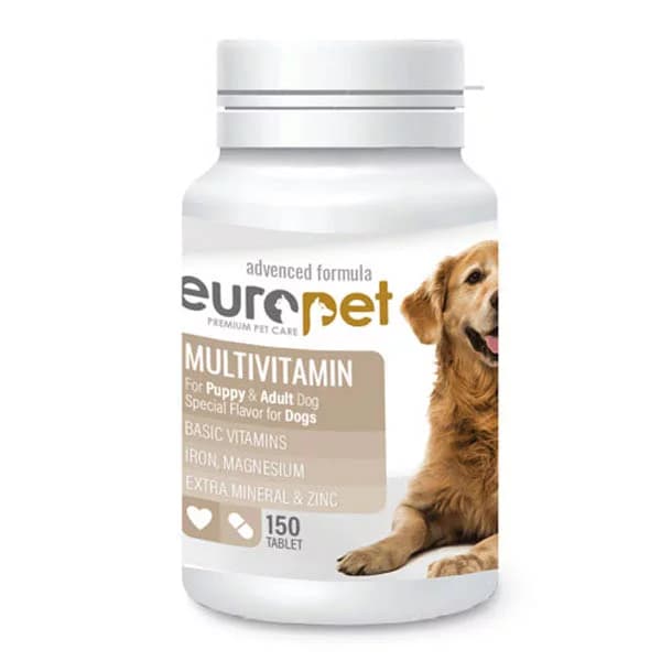 قرص مولتی ویتامین سگ یوروپت Europet Multivitamin تعداد 150 عدد — تصویر ۲
