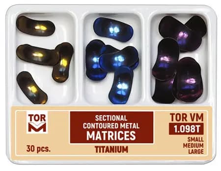 کیت سکشنال ماتریس تیتانیومی 30 عددی (3 سایز) TORVM کد 1.198