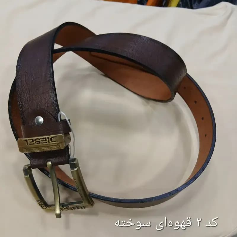 کمربند چرمی مردانه چرم صنعتی پهنای 3.5 سانت در چهار رنگ مختلف — تصویر ۴