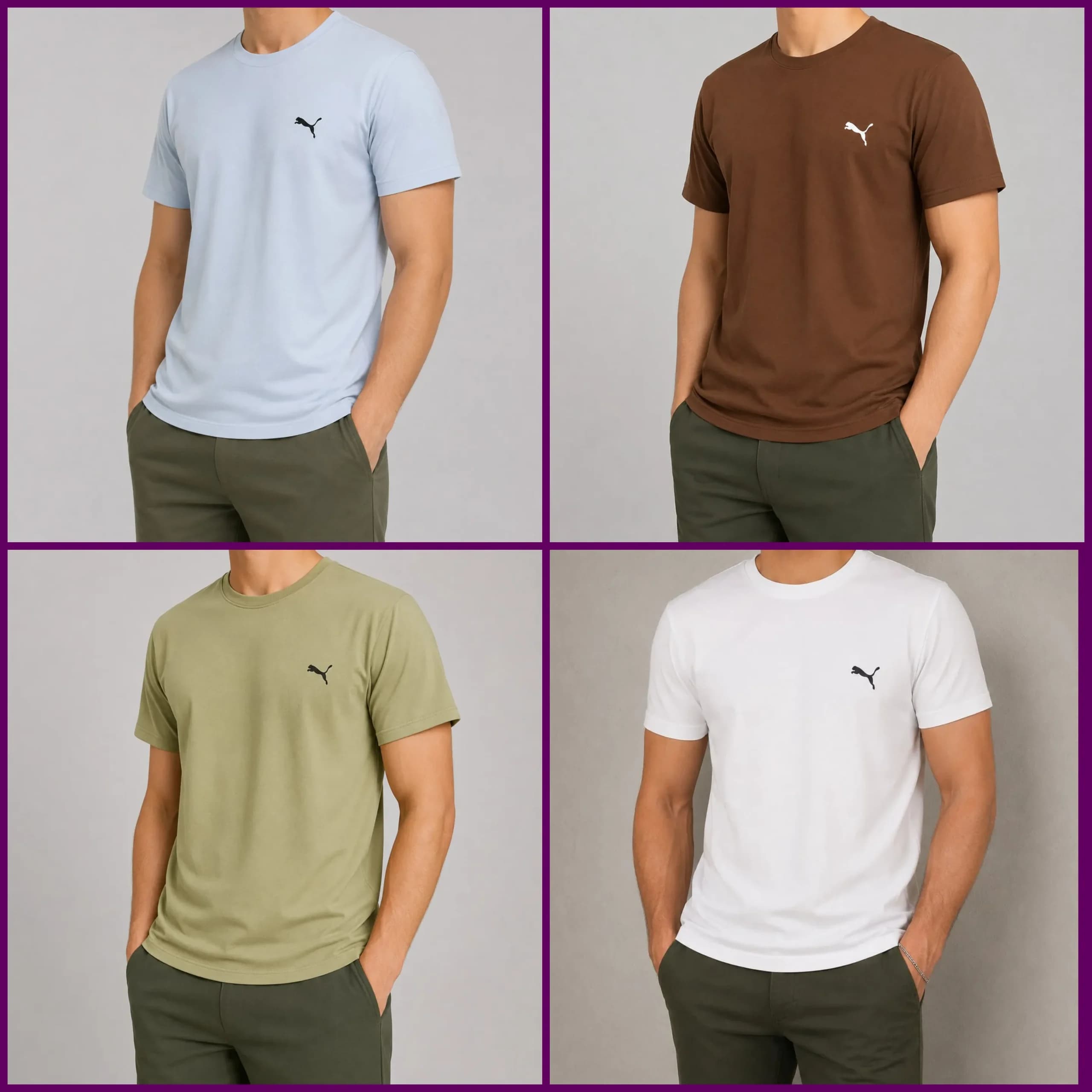 تیشرت مردانه پنبه ساده رنگی سایز L و XL و XXL — تصویر ۷