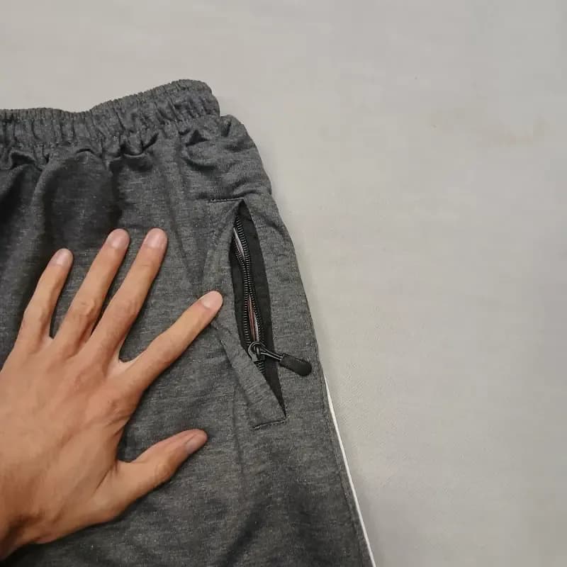 شلوار اسلش مردانه ورزشی و خانگی پنبه ملانژ سایز بزرگ — تصویر ۷