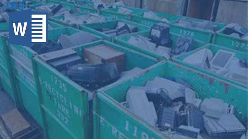 و دانلود تحقیق زباله الکترونیکی و آثار آن و نحوه بازیافت