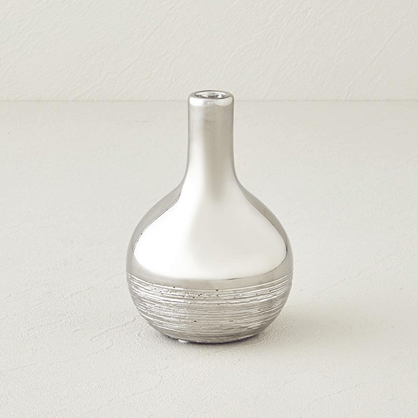 گلدان دکوری 10x10x15 سانتی متر انگلیش هوم مدل Shine Bright Silver