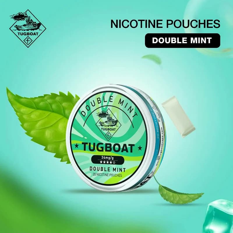 کیسه نیکوتین نعنا تاگبوت | TUGBOAT Double mint Bag Snus