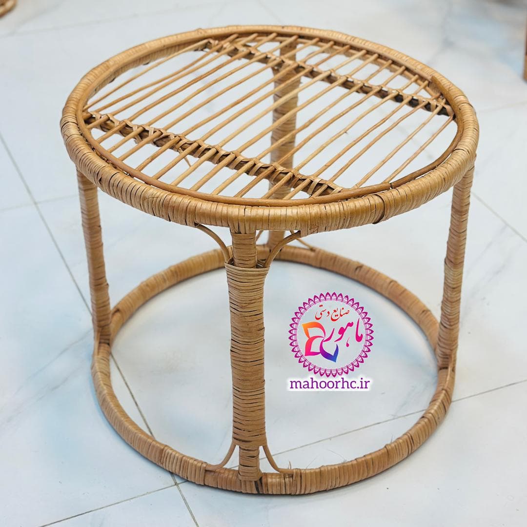 میز حصیری مدل رینگی با قطر ۵۰