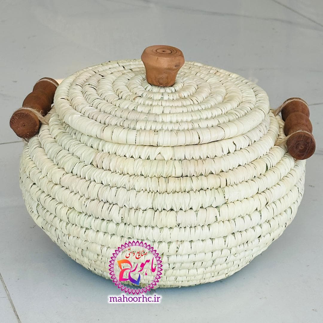 جابرنجی حصیری خمره‌ای 5 کیلویی با دسته چوبی