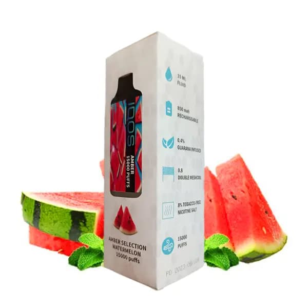 پاد یکبار مصرف هندوانه یخ آیکاس ۱۵۰۰۰ پاف | IQOS Amber Watermelon Disposable pod — تصویر ۴