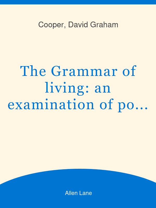 کتاب The Grammar of Philosophy (دستور فلسفه) نسخه انگلیسی PDF | David Graham Ritchie