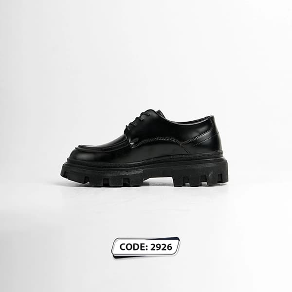 کفش بندی تمام مشکی ورنی زیره لژ (کد2926) — تصویر ۲