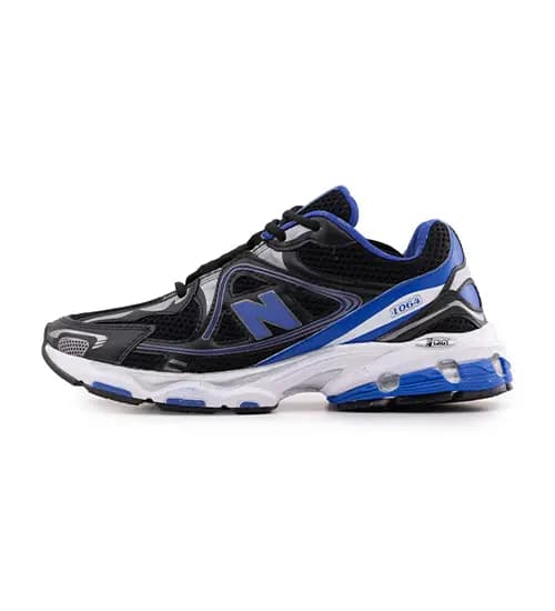 کفش مردانه اسپرت چرم مصنوعی مشکی آبی New Balance مدل 50723