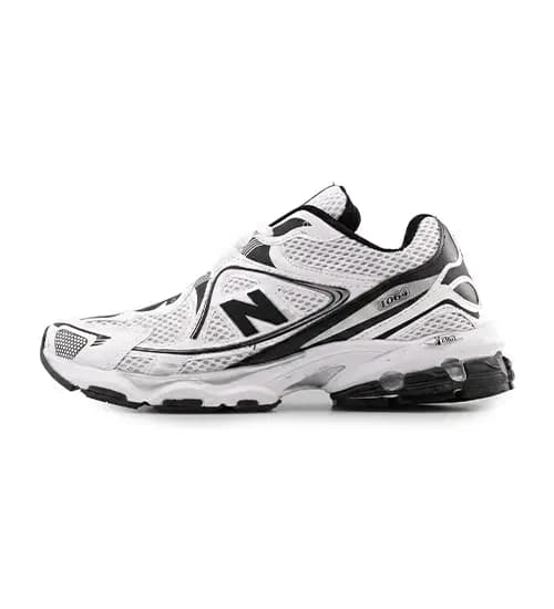 کفش مردانه اسپرت چرم مصنوعی سفید مشکی New Balance مدل 50722