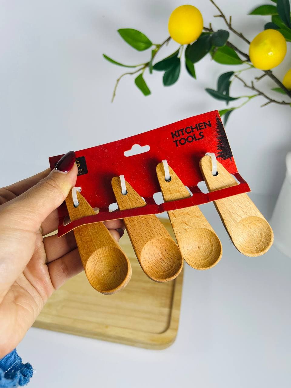 پیمانه 4 عددی چوبی — تصویر ۳