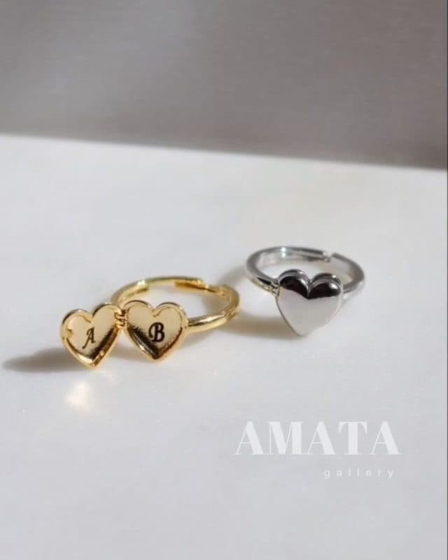 انگشتر لاکت استیل فری سایز با حک اول اسم