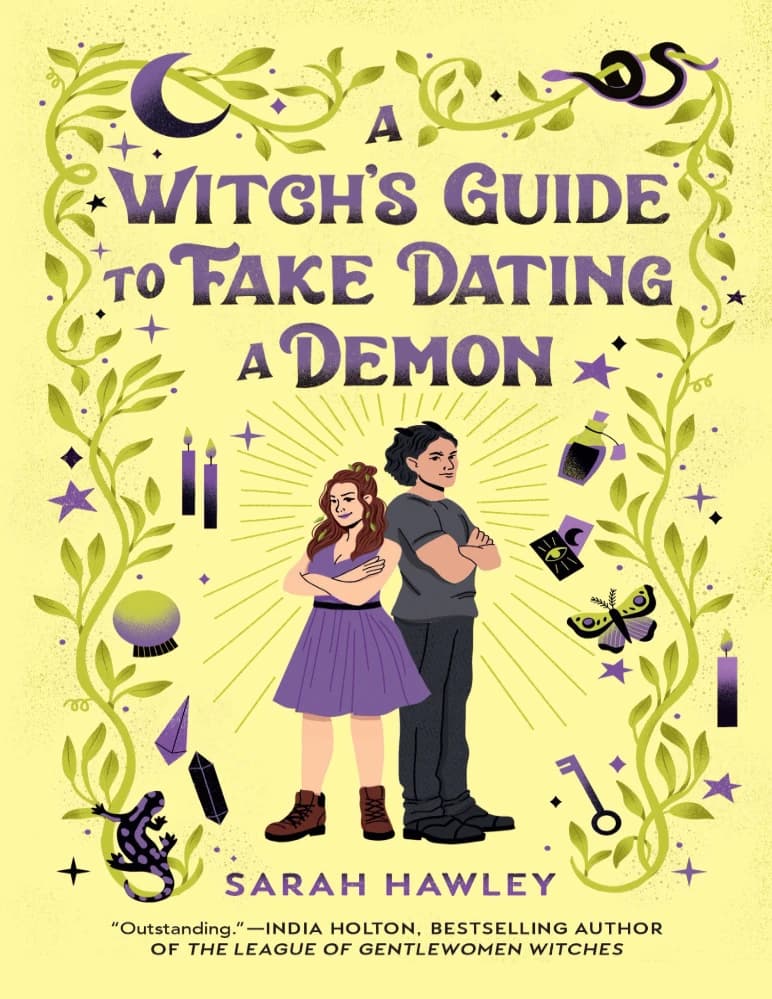 کتاب راهنمای یک جادوگر برای قرار جعلی با یک شیطان (A Witch’s Guide to Fake Dating a Demon) نسخه انگلیسی PDF | سارا هاولی