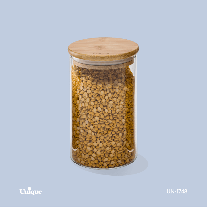 بانکه شیشه ای درب چوبی گرد 15 سانت کد UN-1748 — تصویر ۲