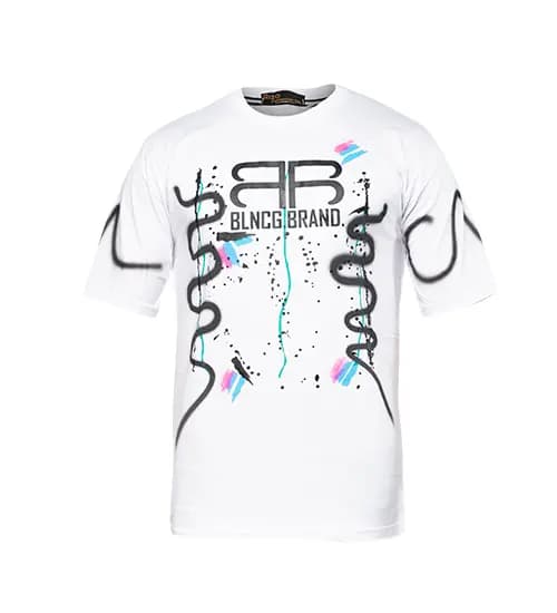 تیشرت Balenciaga یقه گرد مردانه سفید مدل 46942