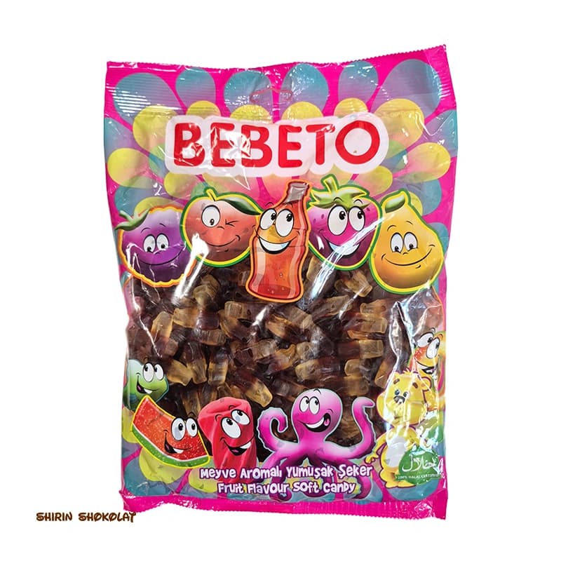 پاستیل ببتو BEBETO طرح نوشابه کوچک در 2 وزن