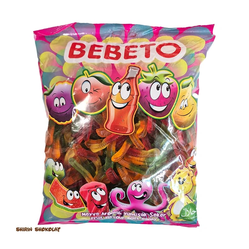 پاستیل ببتو BEBETO طرح مار بسته 1 کیلویی
