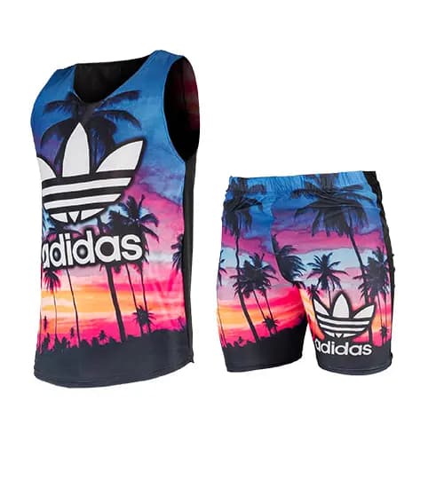 ست رکابی و شلوارک مردانه Adidas مدل 35452
