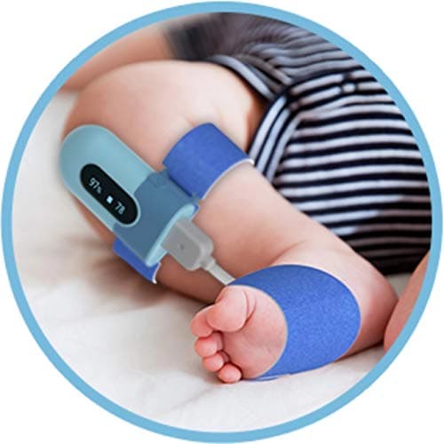 مانیتور پوشیدنی اکسیژن خون Wellue BabyO2 Baby مدل PO5 با زنگ هشدار در برنامه، مانیتور بلوتوث (برای کودکان 0 تا 3 سال) — تصویر ۶