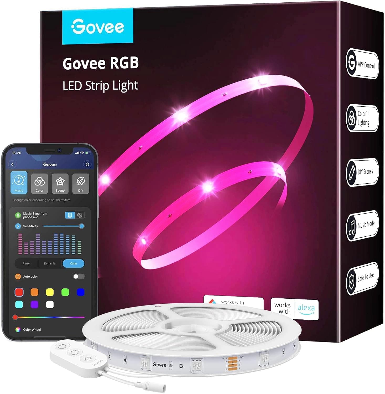 ریسه هوشمند 10 متری Govee مدل H615B با فناوری RGB و Wi-Fi