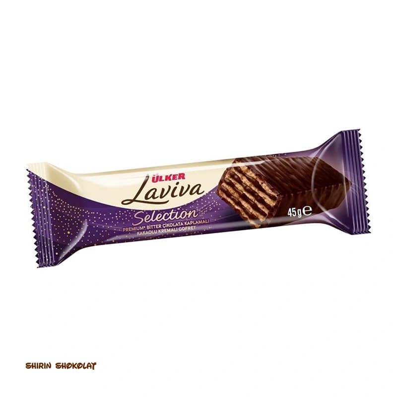 ویفر با روکش شکلاتی تلخ اولکر لاویوا ULKER Laviva وزن 45 گرم
