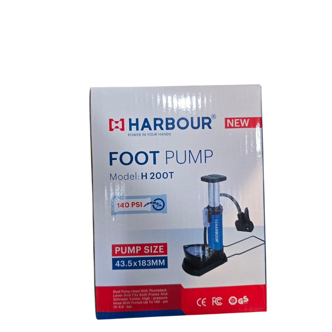 تلمبه باد تک پمپ گیج دار پایی هاربر مدل H200T