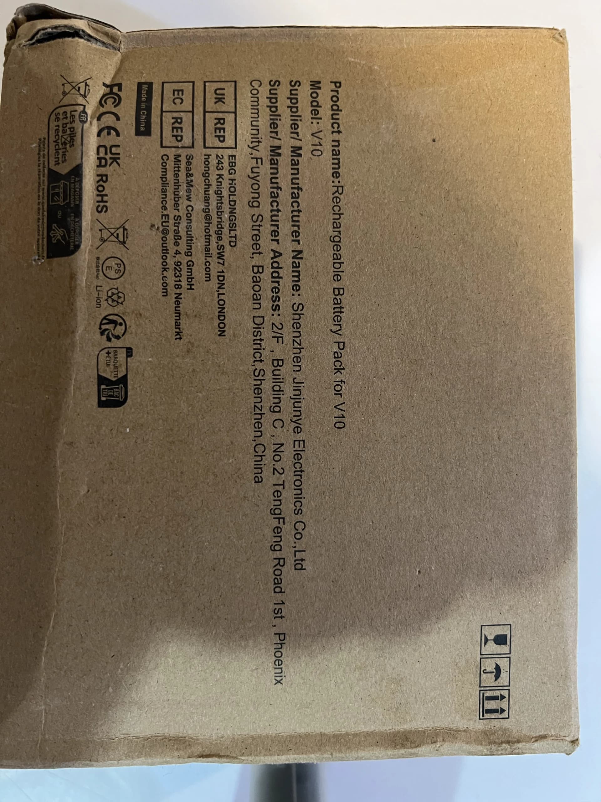 باطری Robogil مدل V10 سازگار باطری 25.2v باطری عمودی6000MAH جاروبرقی DYSON — تصویر ۵