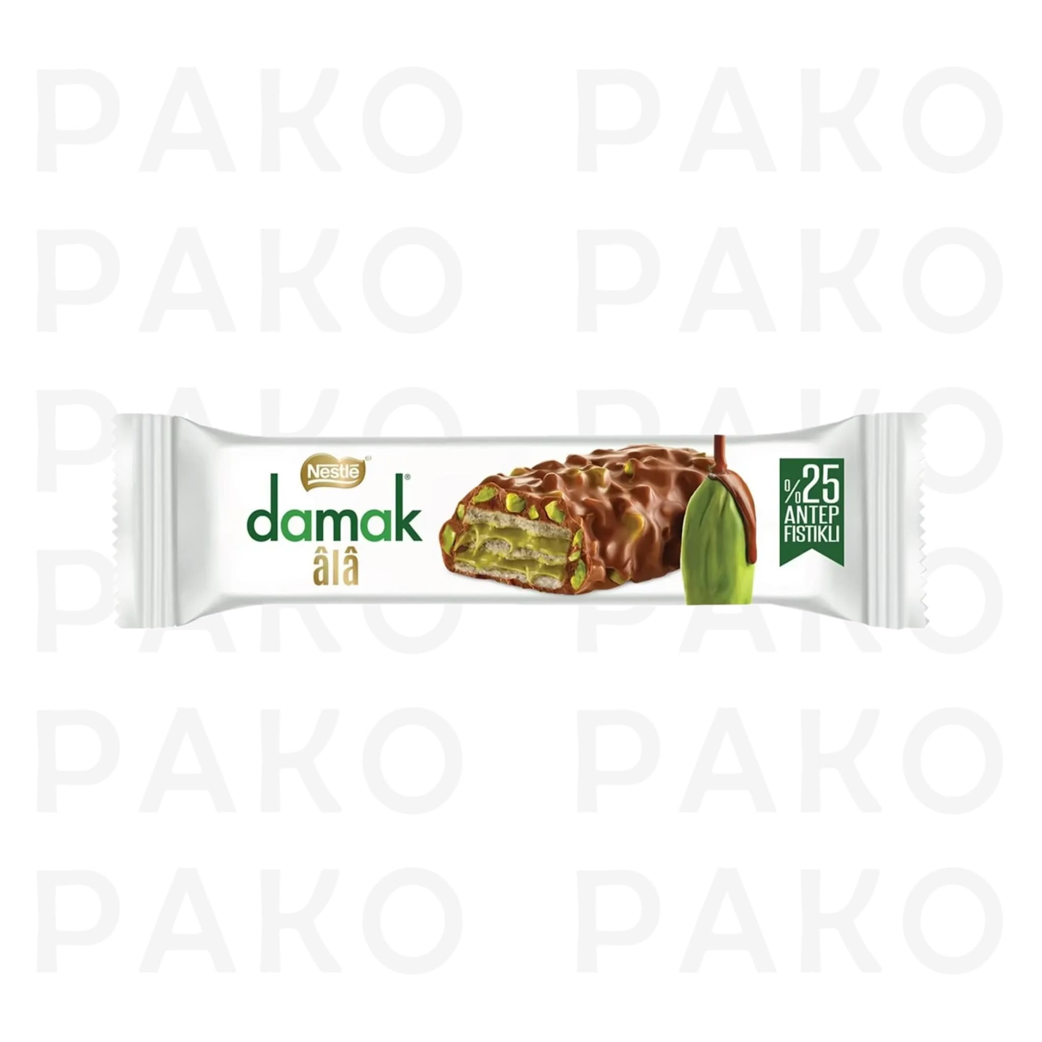 ویفر شکلاتی نستله داماک Nestle damak با پسته آنتپ 30 گرمی — تصویر ۲